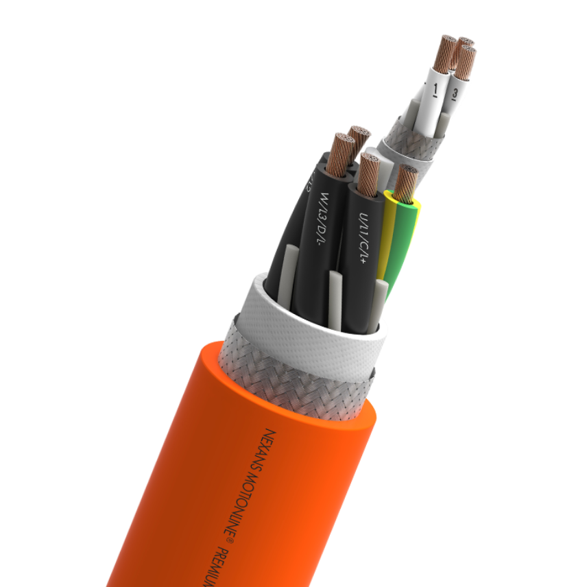 SERVO CABLES WITH LOW CAPACITANCE ACC. TO SEW® STANDARD (4G1,5+(3x1,0)C)C