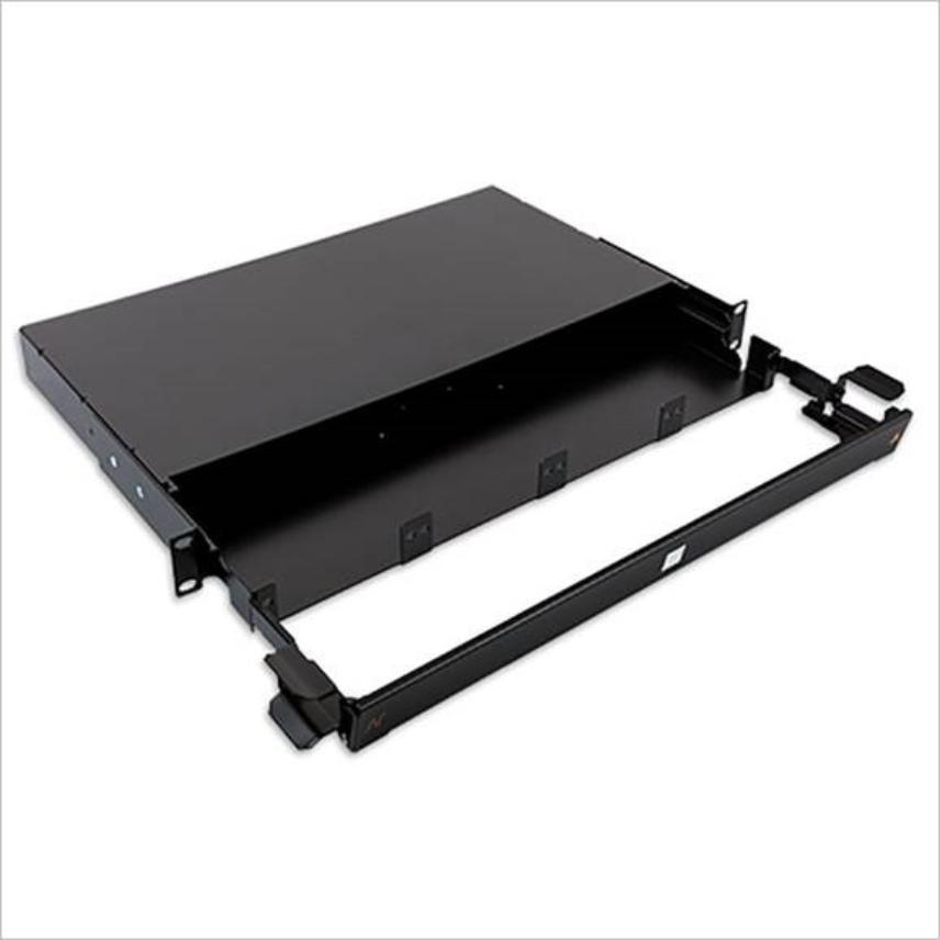 LANmark-OF Plug&Play Patch Panel Integrated Cord Guide Sliding Black
