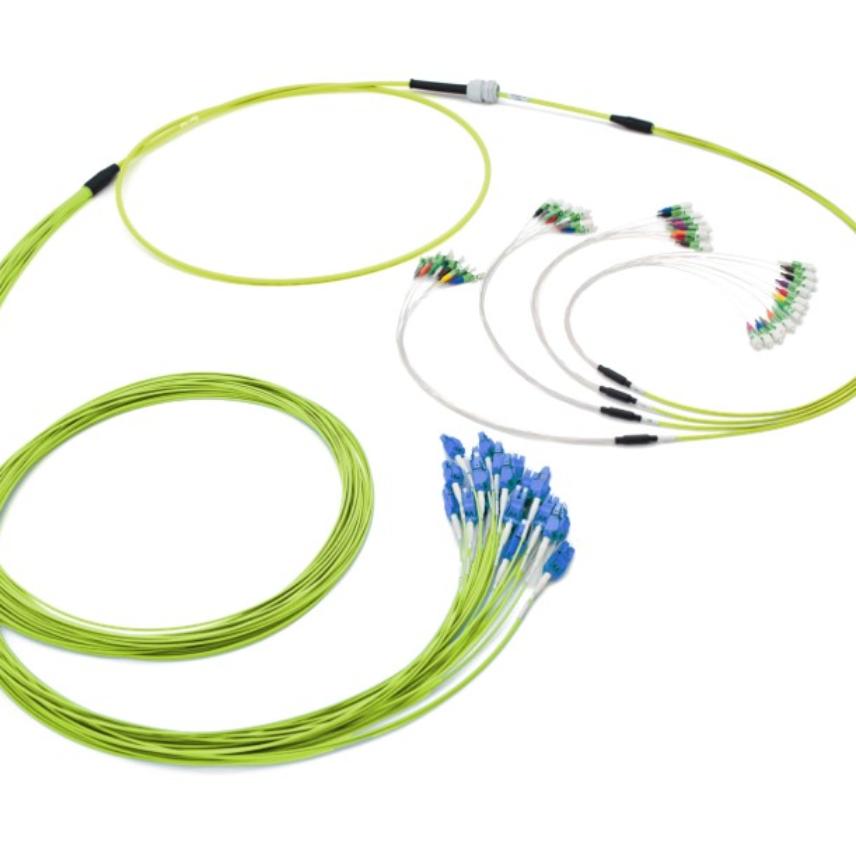 LANmark-OF ENSPACE Patching Assembly SM x48F DLC(2mm)-LC(900µm) fan out A 1m xxxm LSZH Yellow